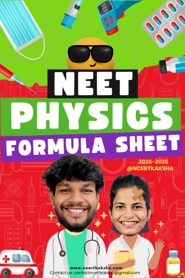 NEET 2026 Physics Formula Sheet (The Best: Fastest way to Revise Physics)