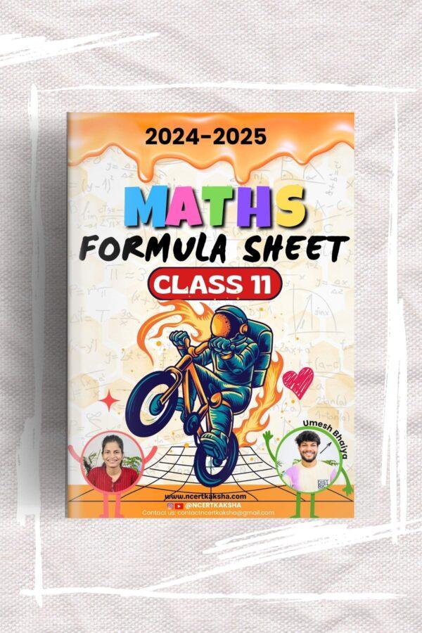 Printed Class 11 Maths Formula Sheet / Book