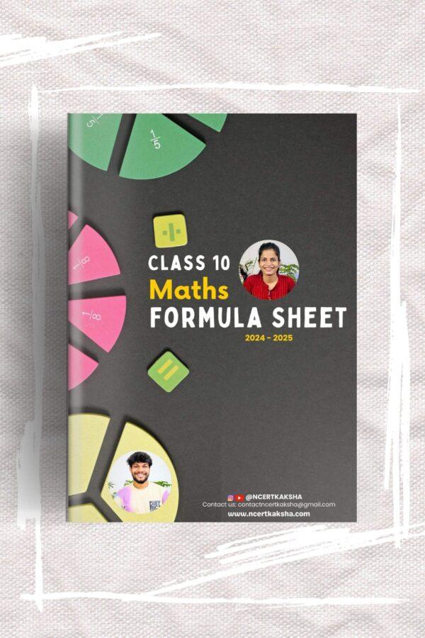 Printed Class 10 Maths Formula Sheet