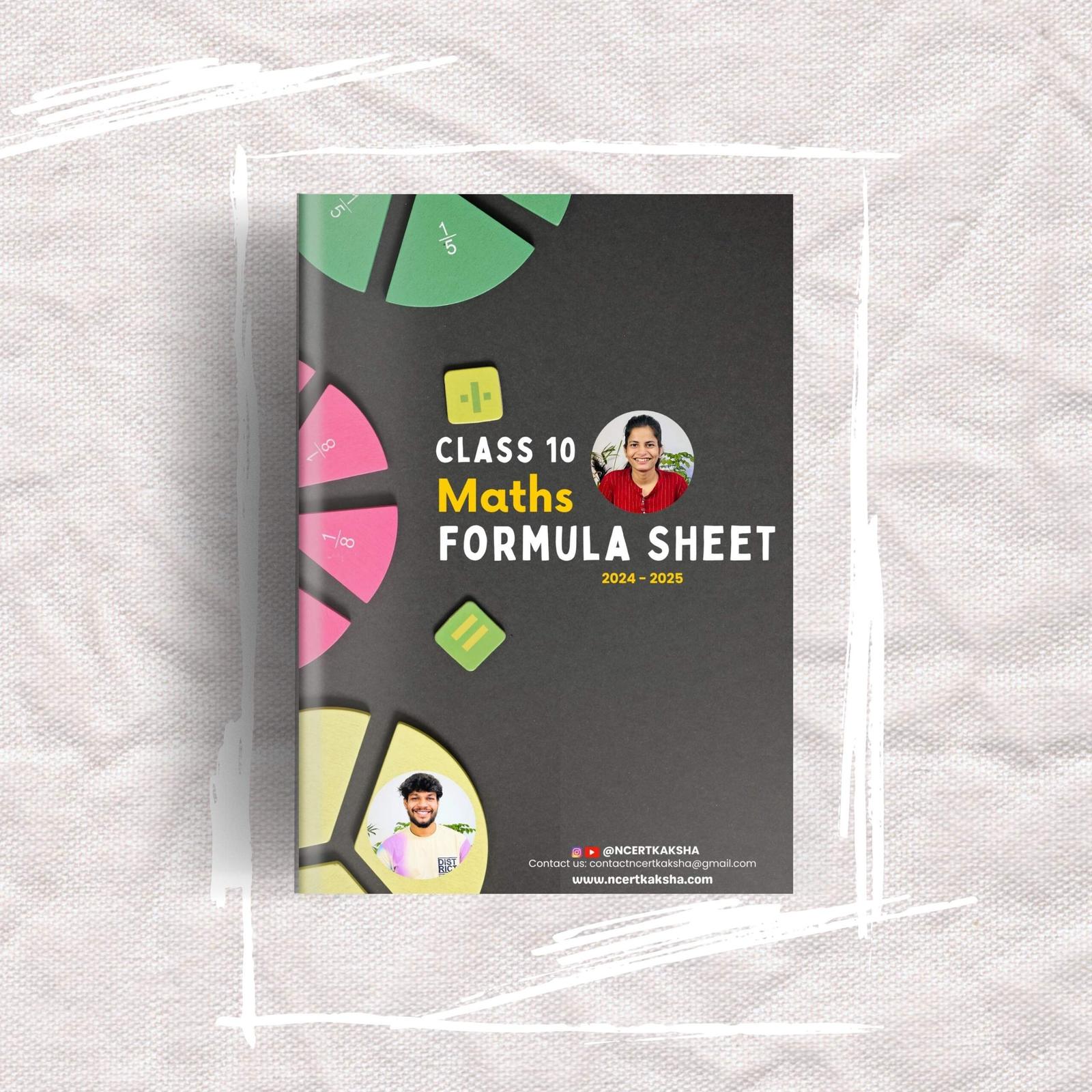 Printed Class 10 Maths Formula Sheet