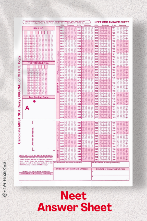 NEET OMR Answer Sheets for Practice